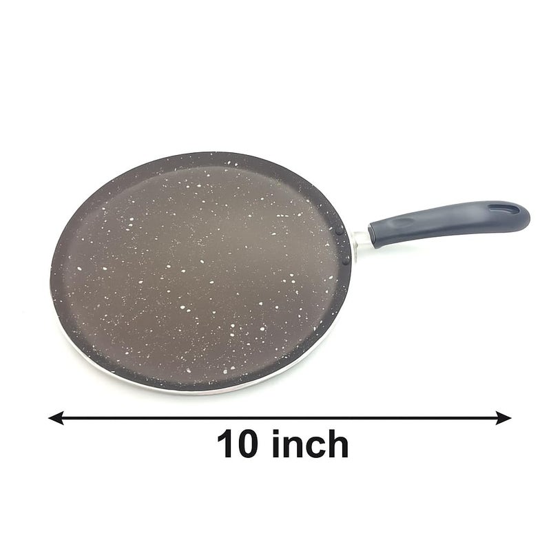 DBY Dosa Pan Tava Griddle Induction Base Non-Stick Dosa Tawa Indian Style Nonstick Round Griddle Cookware pan Concave Paratha Roti Chapati Tawa Crepe Pan Skillet Pancake - Image 2